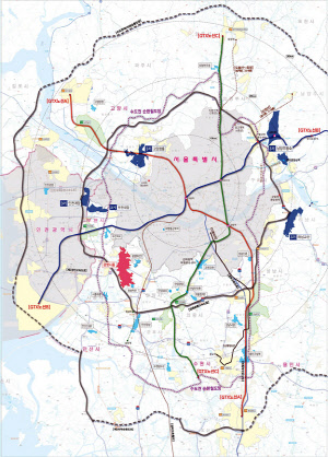 정부가 7만호 공급 계획을 밝힌 경기 광명 시흥 위치도. <국토부 제공>